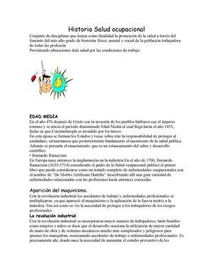 historia de la salud ocupasional presentado por leidy julieth bohorque mejia