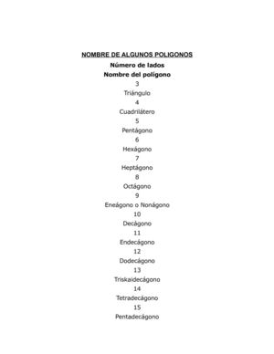 Nombres De Algunos Poligonos