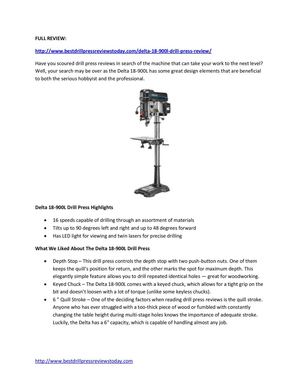 What We Liked About The Delta 18-900L Drill Press