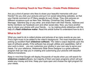 Flash Slideshow Maker | Slideshow Software