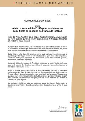 Région Haute-Normandie : l'USQ en finale !