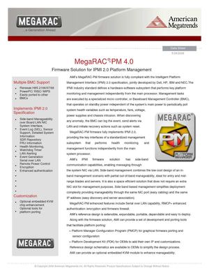 MegaRAC-PM firmware solution