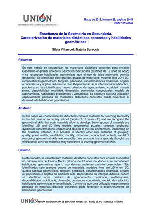 Enseñanza de la Geometría en Secundaria.