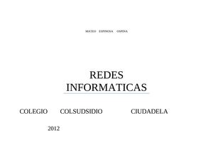 REDES INFORMATICAS 2
