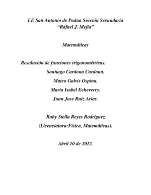 Resolución de Funciones  Trigonometricas