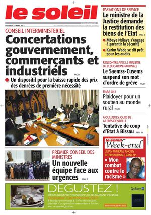 Edition du 13 avril 2012