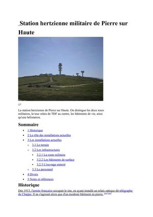 Station hertzienne militaire de Pierre sur Haute