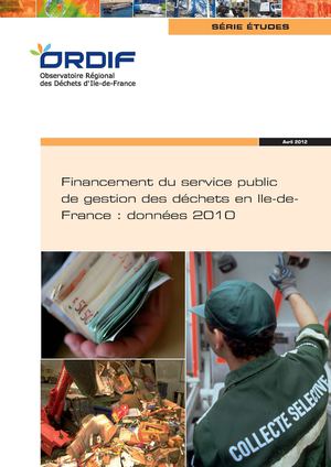 Financement du service public de gestion des déchets en Ile-de- France : données 2010