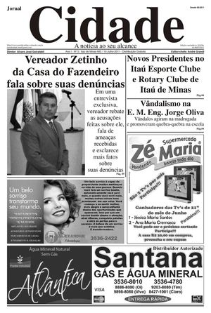Edição nº 03 de 10/07/2011 - Jornal Cidade Itaú de Minas