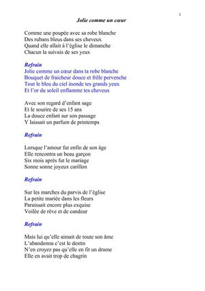 Jolie comme un cœur