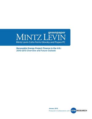 Mintz Levin | Renewable Energy Project Finance in the U.S