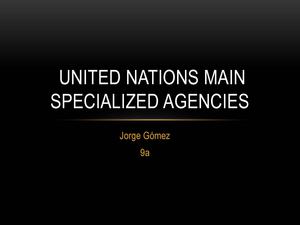 United Nations main specialized agencies
