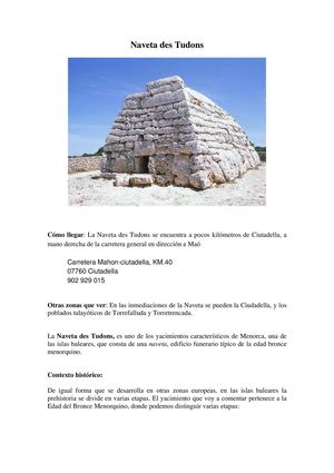 Naveta des Tudons por Paloma Quicios Fernández