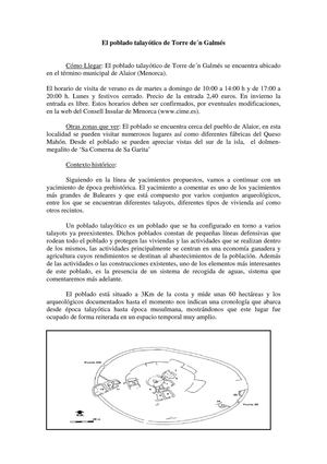 Torre d'en Galmés por Paloma Quicios Fernández y Arqueología Menorca