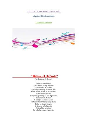 mi primer libro de canciones