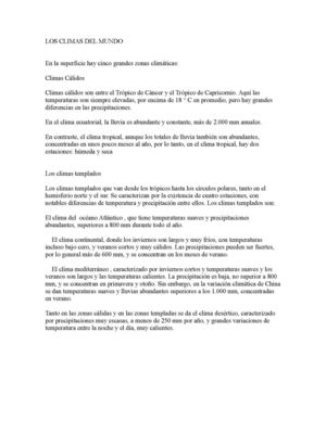 LOS CLIMAS DEL MUNDO