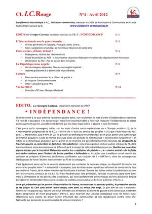 Cli.c. Rouge n° 4 - avril 2012