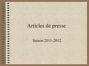 Presse - 2011-2012