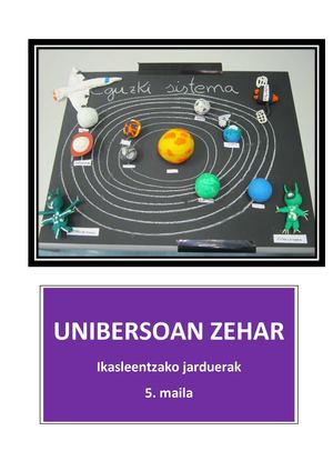 UNIBERTSOAN ZEHAR. Ikasleentzako jarduerak