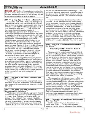 Highlights - Jeremiah 25-28