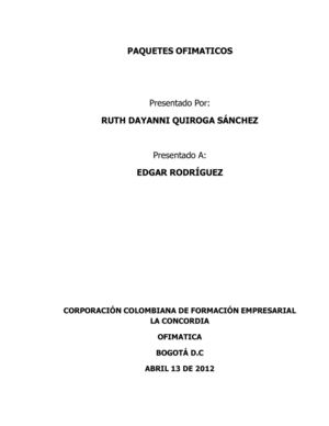 Paquetes Ofimaticos Dayanni Quiroga