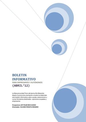 Boletín Empresarios Abril