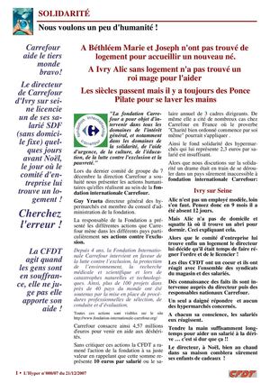 Nous voulons un peu d'humanité !