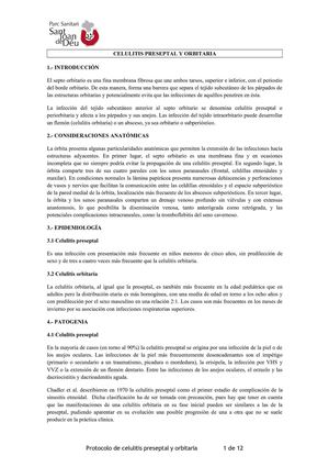 Protocolo celulitis orbitaria en el paciente pediátrico