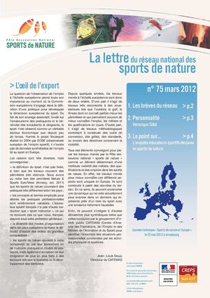 Lettre nationale de Sports de Pleine Nature n°75