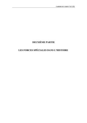 LES FORCES SPECIALES DANS L'HISTOIRE
