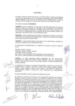 Actas y nuevo convenio seguridad privada 2012/2014