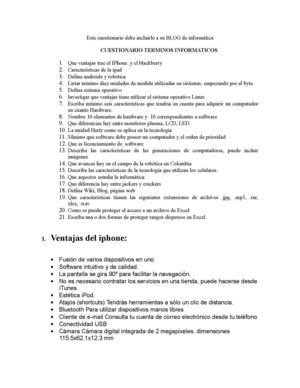 cuestionario informatica