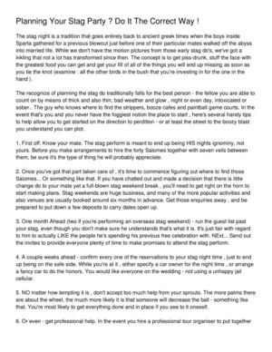 Planning Your Stag Party _ Do It The Correct Way !