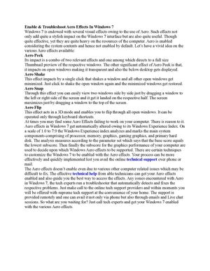 Enable & Troubleshoot Aero Effects In Windows 7