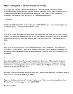 How To Become A Bounty Hunter In Florida