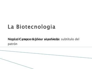 La Biotecnologia