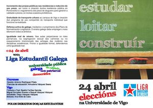 Eleccions Claustro UVigo Liga Estudantil Galega