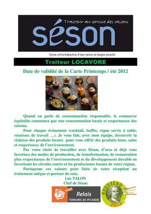 Carte Printemps-été 2012 Séson