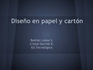 Diseño papel y carton