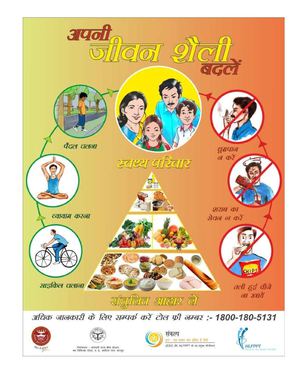 Poster on Lifestyle changes for better health - Hindi