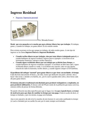 Ingreso Residual