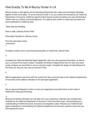 How Exactly To Be A Bounty Hunter In LA