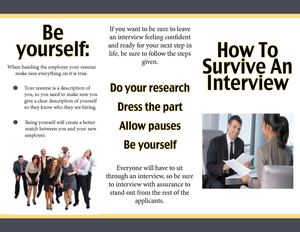 How to Survive An Interview Brochure