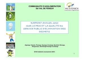 Rapport annuel déchets 2010