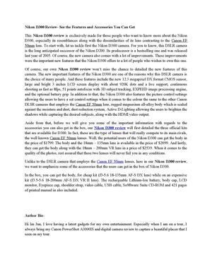 Nikon D300 Review- See the Features and Accessories You Can Get