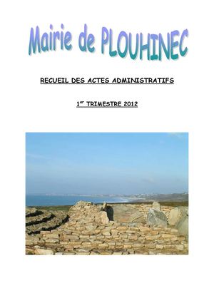 Recueil des actes administratifs 1er trimestre 2012
