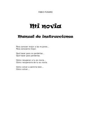 Mi Novia - Manual De Instrucciones - Fabio Fusaro