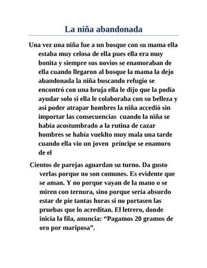 la niña abandonada