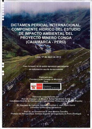 Peritaje Proyecto Conga