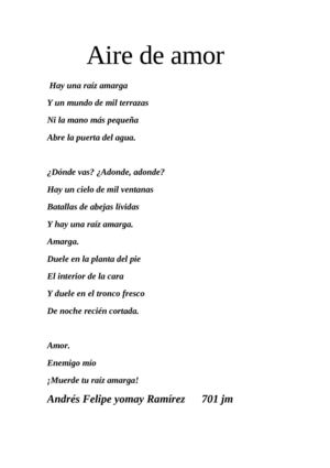 poema de aire de amor